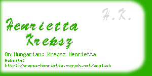 henrietta krepsz business card